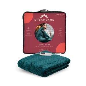 Dreamland Hurry Home Deluxe Velvet Warming Throw Electric Blanket 160cm x 120cm – Green