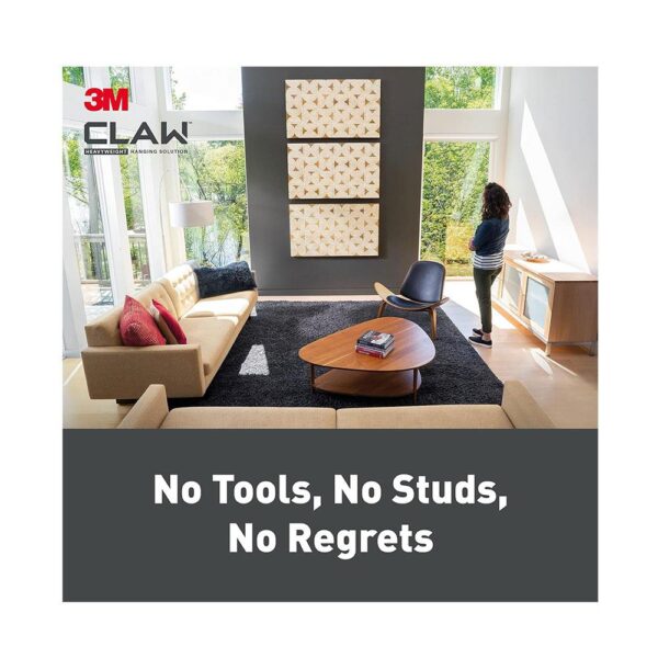 3M CLAW Drywall Picture Hanger Wall Hooks Holds Up To 7kg - 4 Hangers - Image 4