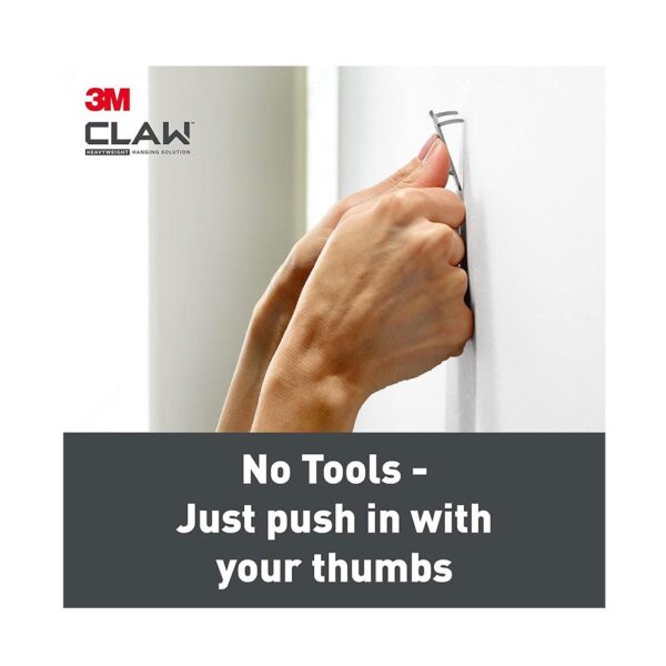 3M CLAW Drywall Picture Hanger Wall Hooks Holds Up To 7kg - 4 Hangers - Image 6
