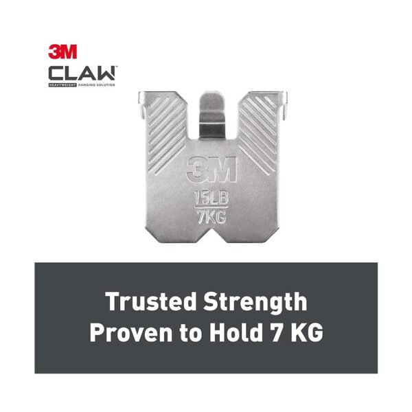 3M CLAW Drywall Picture Hanger Wall Hooks Holds Up To 7kg - 4 Hangers - Image 8