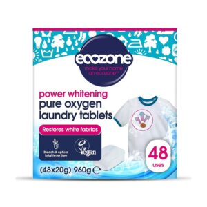 Ecozone Power Whitening Pure Oxygen Laundry Tablets – 48 Tablets