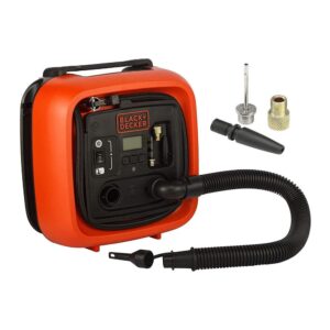Black & Decker 12V Electric Cordless High Pressure Inflator – Orange/Black