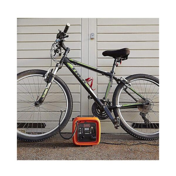 Black & Decker 12V Electric Cordless High Pressure Inflator - Orange/Black - Image 9