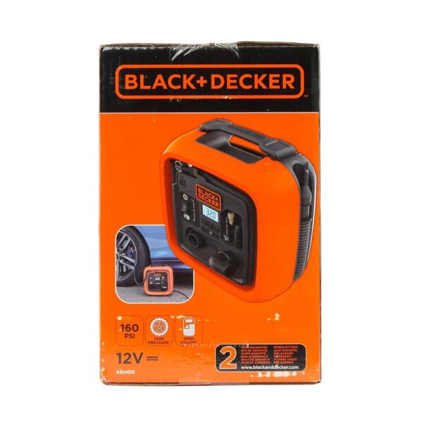 Black & Decker 12V Electric Cordless High Pressure Inflator - Orange/Black - Image 17