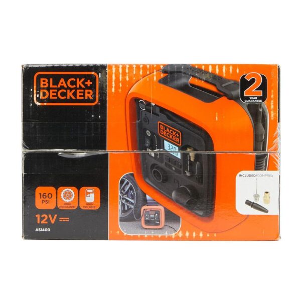 Black & Decker 12V Electric Cordless High Pressure Inflator - Orange/Black - Image 19