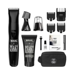 Wahl Peaky Blinders 7-In-1 Multigroomer Gift Set Rechargeable Cordless Trimmer With 3 Attachments – Black