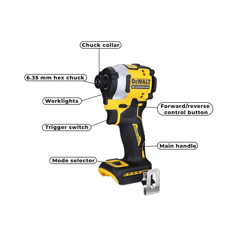 Dewalt 18V XR Brushless Compact Impact Driver - Bare Unit 4 Dewalt 18V XR Brushless Compact Impact Driver - Bare Unit - Image 4
