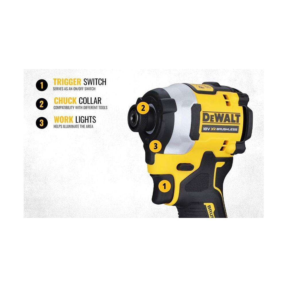 Dewalt 18V XR Brushless Compact Impact Driver - Bare Unit 5 Dewalt 18V XR Brushless Compact Impact Driver - Bare Unit - Image 5