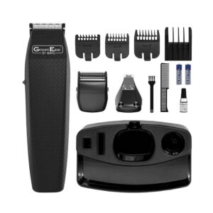 Wahl GroomEase Battery Multigroomer 7-In-1 With 3 Interchangeable Heads And 4 Combs Attachments – Black