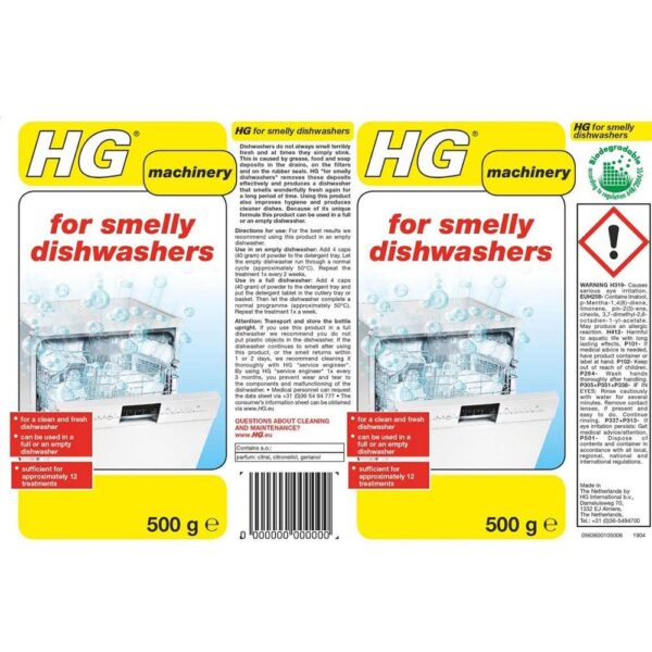 HG Dishwasher Cleaner And Odour Freshener - 500g - Image 3