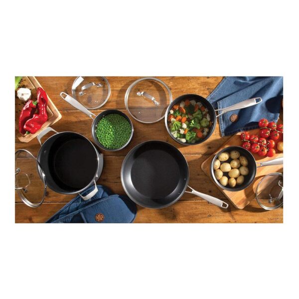 Hairy Bikers 16cm 18cm And 20cm Saucepans 28cm Frying Pan And 24cm Casserole Pot 5 Piece Set - Image 4