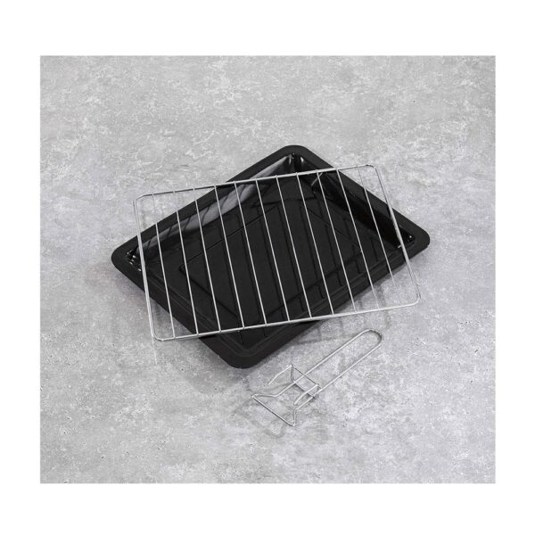 Daewoo Electric Oven with Hot Plates Adjustable Temperature Control Stainless Steel Glass 1500 W 32 Litre - Black - Image 4