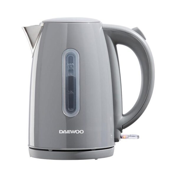 Daewoo Kensington Electric Jug Kettle Stainless Steel 3000W 1.7 Litres - Grey