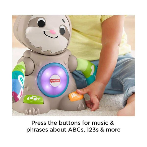 Fisher-Price Linkimals Smooth Moves Sloth Baby Learning Toy With Lights Music & Motion - Multicolour - Image 3