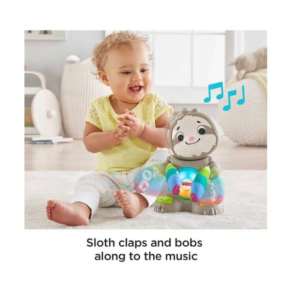 Fisher-Price Linkimals Smooth Moves Sloth Baby Learning Toy With Lights Music & Motion - Multicolour - Image 4