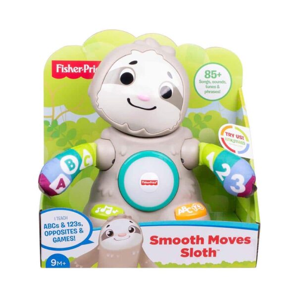 Fisher-Price Linkimals Smooth Moves Sloth Baby Learning Toy With Lights Music & Motion - Multicolour - Image 6