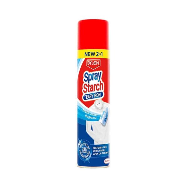 Dylon Spray Starch With Easy Iron New 2-In-1 Fresh Cotton Fragrance 300ml