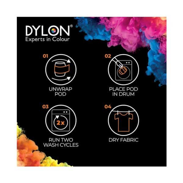 Dylon Machine Fabric Dye Pod For Clothes And Soft Furnishings 350g - Ocean Blue - Image 4