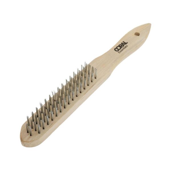 Coral Essentials 4-Row Fine Wire Abrasive Brush - Natural