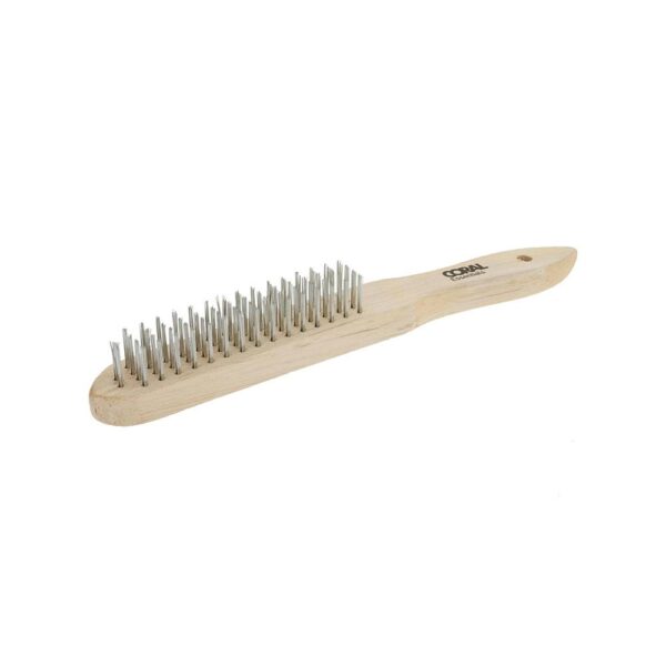 Coral Essentials 4-Row Fine Wire Abrasive Brush - Natural - Image 5