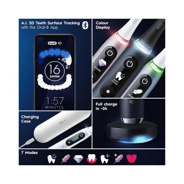 Oral-B iO Series 9 Electric Toothbrush Special Edition 7 Modes With Charging Travel Case - Black - Image 7