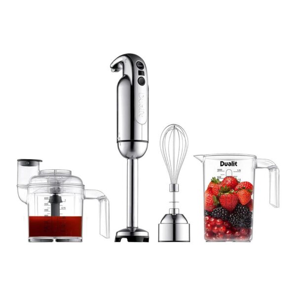 Dualit Handheld Stick Blender With Chopping Bowl Whisk & 1 Litre Measuring Jug Stainless Steel 700W - Silver - Image 5