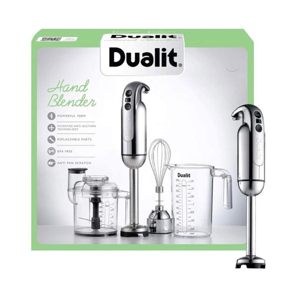Dualit Handheld Stick Blender With Chopping Bowl Whisk & 1 Litre Measuring Jug Stainless Steel 700W - Silver - Image 7