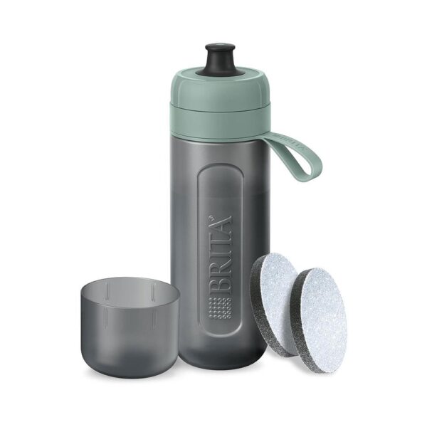 Brita Sports Water Filter Bottle Model Active 600ml With 2 MicroDiscs Filters - Dark Green - Image 3