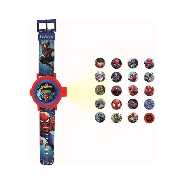Lexibook Spider-Man Children Projection Watch With 20 Images - Blue/Red