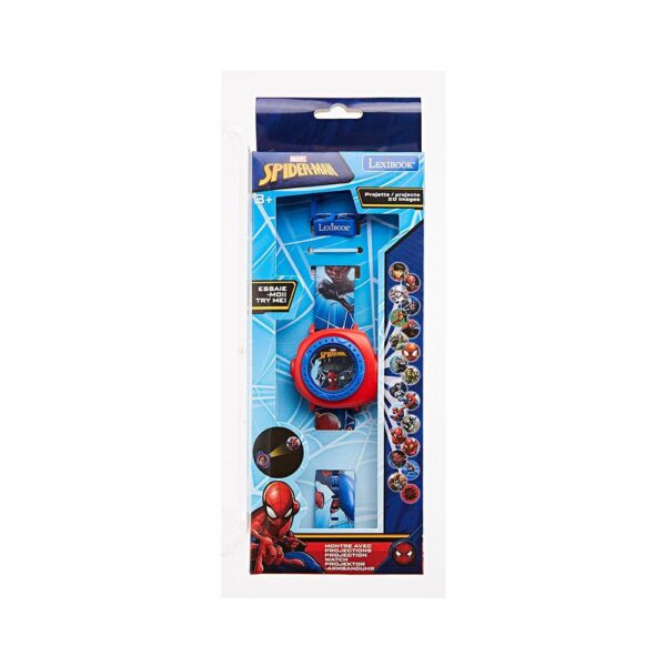 Lexibook Spider-Man Children Projection Watch With 20 Images - Blue/Red - Image 2