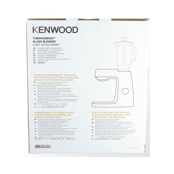 Kenwood Thermoresist Glass Blender Attachment With Stir Stick 1.6 Litres - Black - Image 10