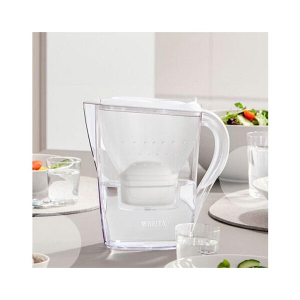 Brita Marella Water Filter Jug 2.4 Litres With 1 x Maxtra PRO All-in-1 Filter Cartridge - White - Image 2