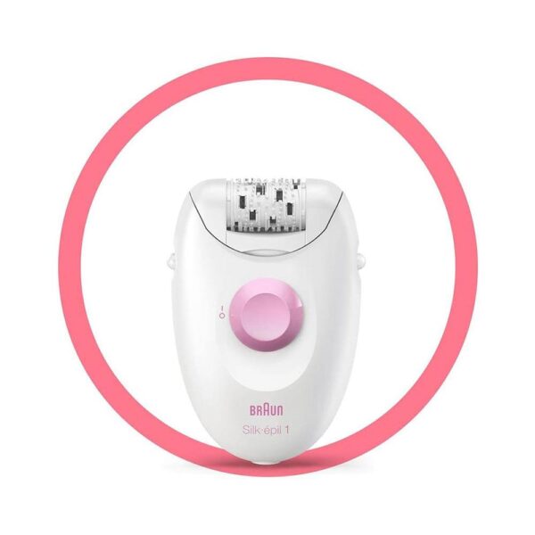 Braun Silk Epil 1 Epilator Corded Electric Tweezer Hair Removal From Legs & Body - White