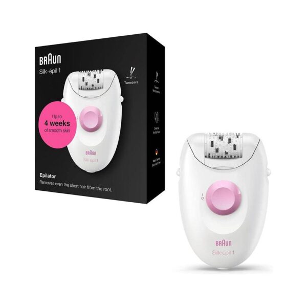 Braun Silk Epil 1 Epilator Corded Electric Tweezer Hair Removal From Legs & Body - White - Image 5