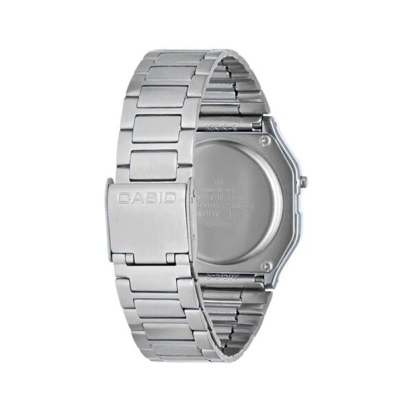Casio Classic Digital Watch With LED Backlight Calendar Stopwatch Water Resistant - Black/Silver - Image 2