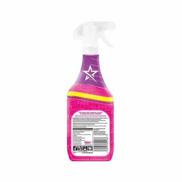 The Pink Stuff The Miracle Window & Glass Cleaner With Rose Vinegar 850ml - Image 2