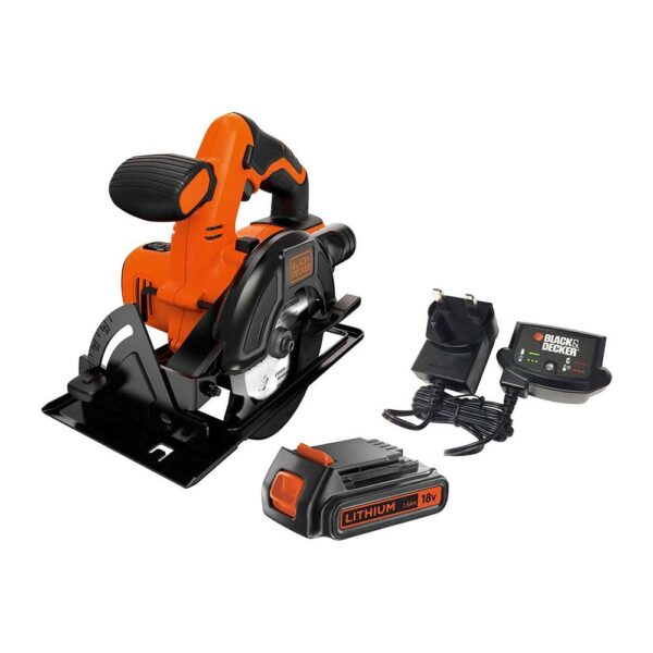 Black & Decker 18V Circular Saw With 1.5Ah Battery And 400mA Charger - Orange/Black
