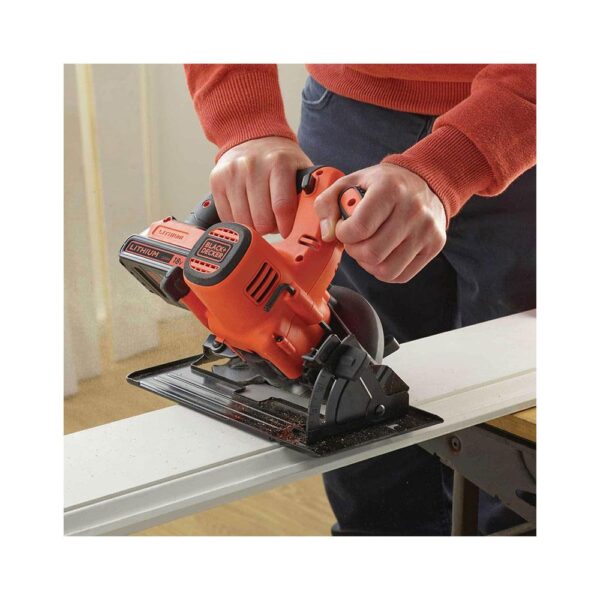 Black & Decker 18V Circular Saw With 1.5Ah Battery And 400mA Charger - Orange/Black - Image 3