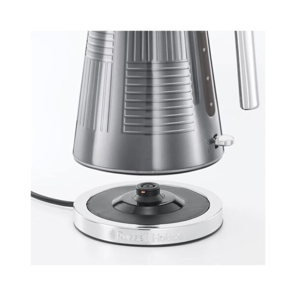Russell Hobbs Geo Steel Cordless Electric Kettle Contemporary Design Textured Stainless Steel 1.7 Litre - Silver - Image 4