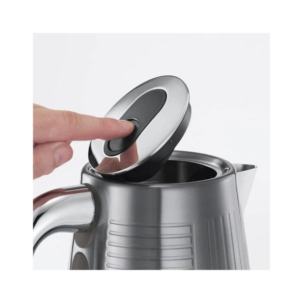 Russell Hobbs Geo Steel Cordless Electric Kettle Contemporary Design Textured Stainless Steel 1.7 Litre - Silver - Image 6
