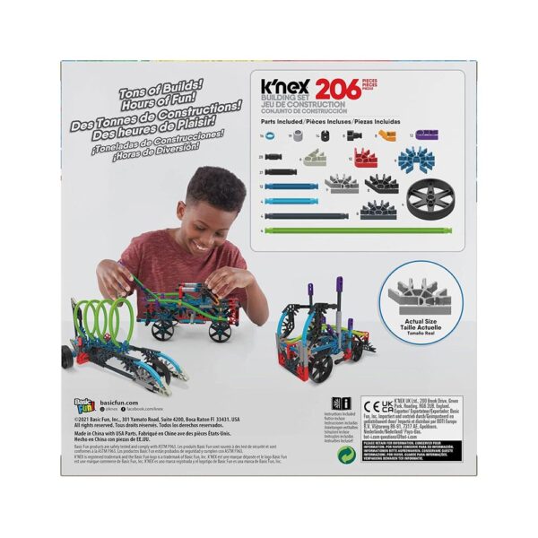 K'Nex Rad Rides 12 In 1 Building Set Educational Construction Toys For Boys & Girls 206 Pieces - Multicolour - Image 9