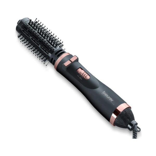 Beurer HT 80 Rotating Hot Air Brush With Ceramic Coating & 2 Heat Settings 1000W With 2 Attachments - Black