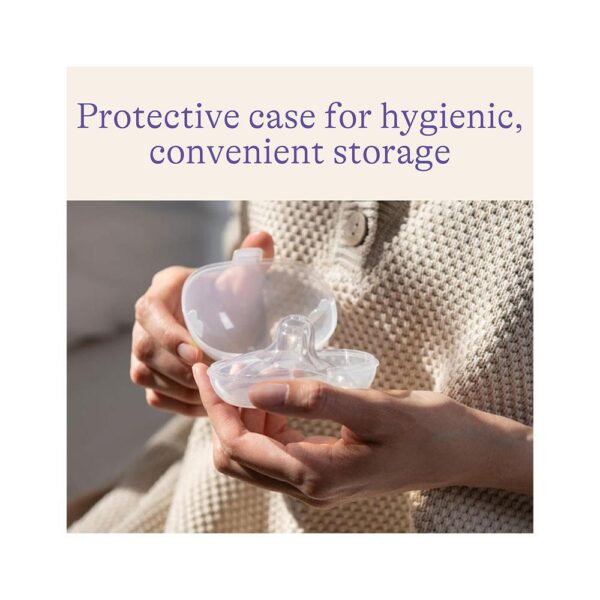 Lansinoh Contact Nipple Shields With Protective Case 24mm 2 Pack - Transparent - Image 4