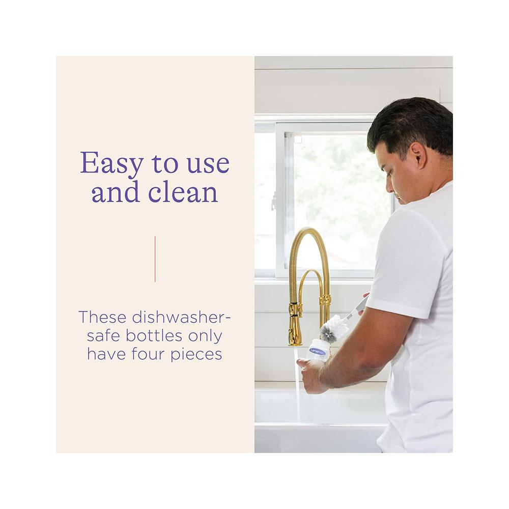 Lansinoh Feeding Bottles 240ml With NaturalWave Teat Anti-Colic Baby Bottle - Transparent - Image 5