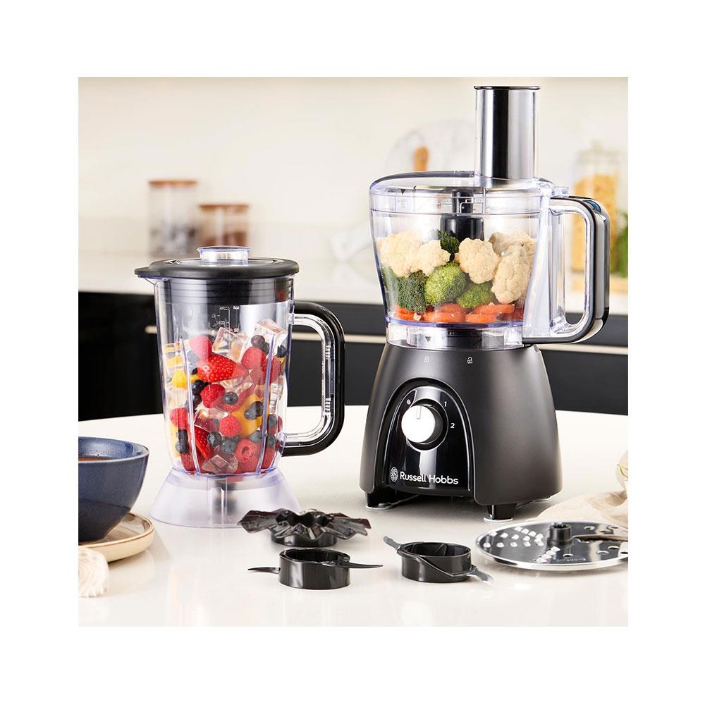 Russell Hobbs Desire Food Processor Blender 600W 2.3 Litres Total Capacity Matte Charcoal