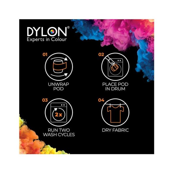Dylon Machine Fabric Dye Pod For Clothes And Soft Furnishings 350g - Orchid Pink - Image 4