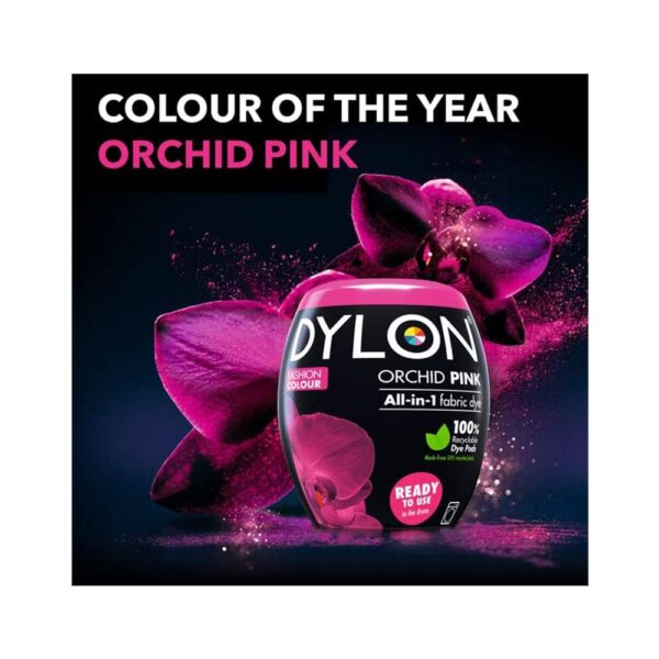 Dylon Machine Fabric Dye Pod For Clothes And Soft Furnishings 350g - Orchid Pink - Image 5