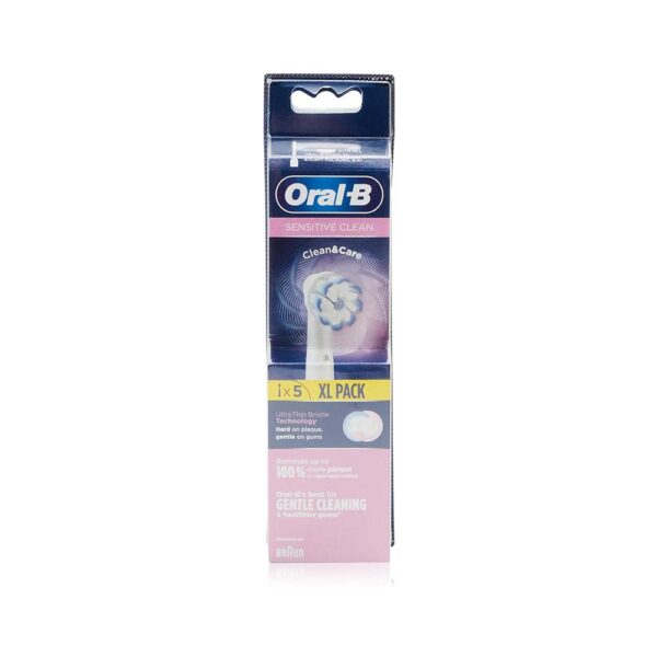 Oral-B Clean & Care Sensitive Clean Electric Toothbrush Replacement Heads 5 Pack - White