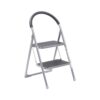 OurHouse 2 Wide Rubber Tread Steel Step Ladder 150kg Load Capacity - Grey