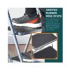 OurHouse 2 Wide Rubber Tread Steel Step Ladder 150kg Load Capacity - Grey - Image 4